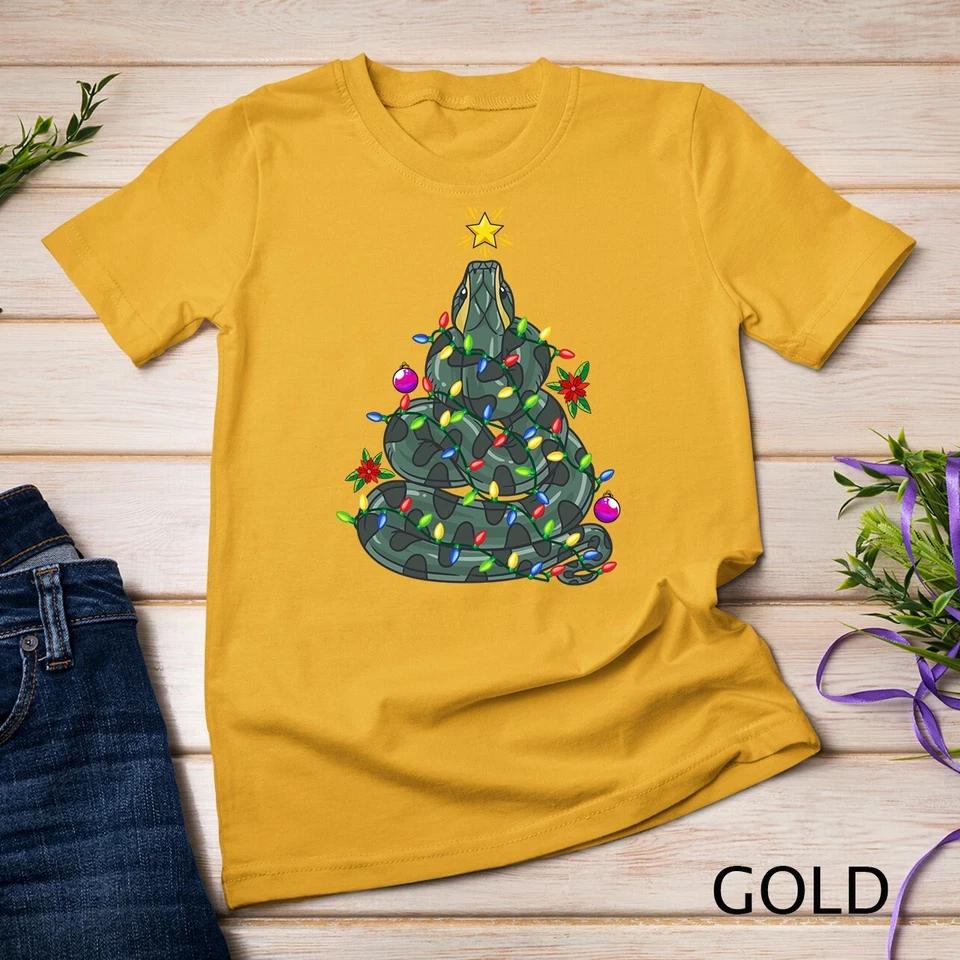 Anaconda Christmas Tree Snake Animal Unisex T-shirt 4 S