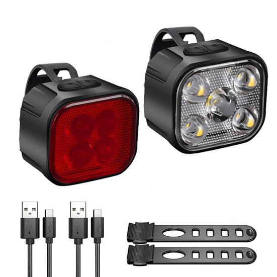 Ultra Bright Bike Light High Lumens Waterproof Rechargeable Non-Dazzling Simple Installation Bike Headlight Tail Light Set