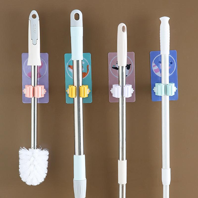 2pcs Mop Holder Card Holder Hook Is Strong And Non-marking Without Punching
