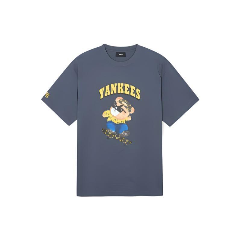 

New MLB Drop Shoulder Sleeve T Shirt Unisex Gray 3ATSE0143-50GRD M