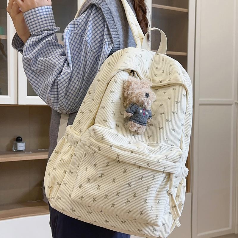 Zaino Zaino Scuola Media Ragazze Studenti Universitari Studenti Superiori Velluto Nicchia Grande Capacità Nuovo Zaino Zaino da Viaggio per Computer