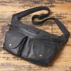 Torba ze skóry bydlęcej Męska Torba crossbody ze skóry bydlęcej Torba na ramię Pierwsza warstwa skóry bydlęcej Torba rowerowa, Jednoramienna torba pod pachę, Podróżna torba listonoszka na klatkę piersiową