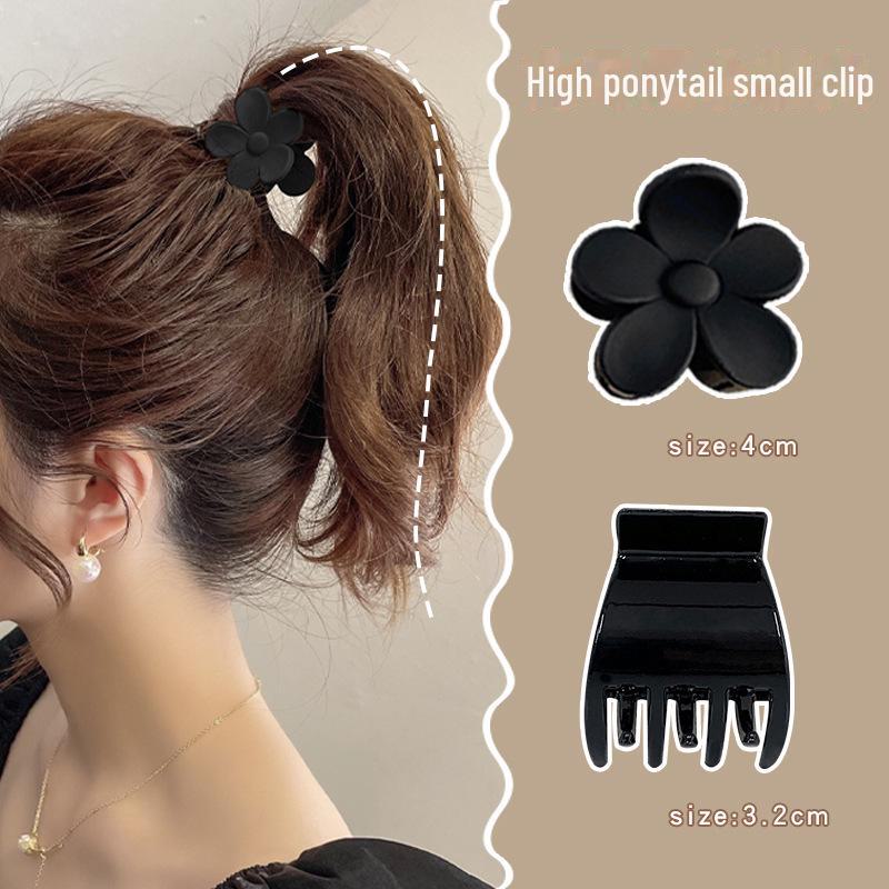 Frosted Flower Anti-Collapse High Ponytail Claw Clip