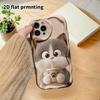 Phone Case: 2D Flat Design Suitable for iPhone 18 17 16 15 14 13 Pro Film Protective Case, Couple Style, Little Gray Cat, Christmas and Halloween Gift
