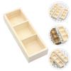 3 Grids Wooden Tea Box Coffee Holder Countertop Organizer Cabinets