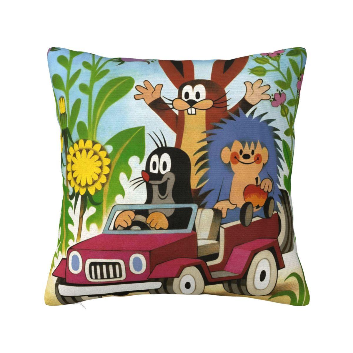 Helenal Unisex Mole Krtek Little Maulwurf Cartoon Pillowcase Soft Cushion Cover Decor Throw Pillow Case Cover Home Drop Shipping 45*45Cm