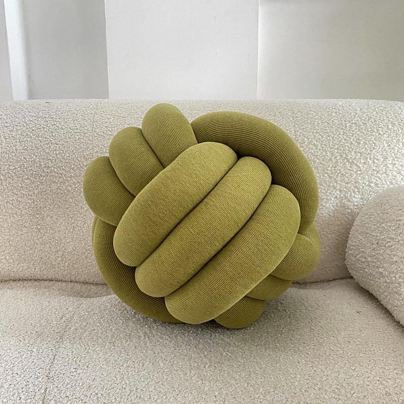 Handwoven Braided Three Strand Knot Pillow Decorative Back Lumbar Support for Bed Bay Window Cozy Home Accent