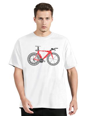 Parole Bicicletta Anatomia Di Una Bici Da Cronometro Stampa Maglietta Casual Cotone T-shirt Girocollo Nuovi Unisex Top Magliette Fitness Maglietta