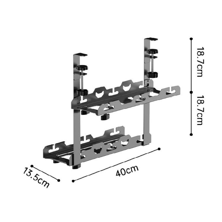 Under Desk Cable Management Tray, No Drill Iron Desk Cable Organizers, Wire Management Tray Cable Management Rack