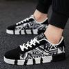 2025 Men's Shoes Autumn Trend Graffiti Shoes Student Fashion Breathable Trendy Shoes Canvas Shoes Men's Versatile Casual Board Shoes