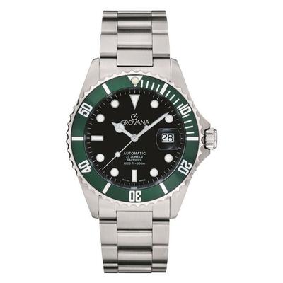 Key West Stainless Steel Black Dial Automatic Diver's 1571.2134 300M Men's Watch