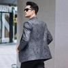 Spring and Autumn Genuine Leather Jacket Men's First Layer Cowhide Printed Suit Business Casual Men's Jacket Dad's Wear
