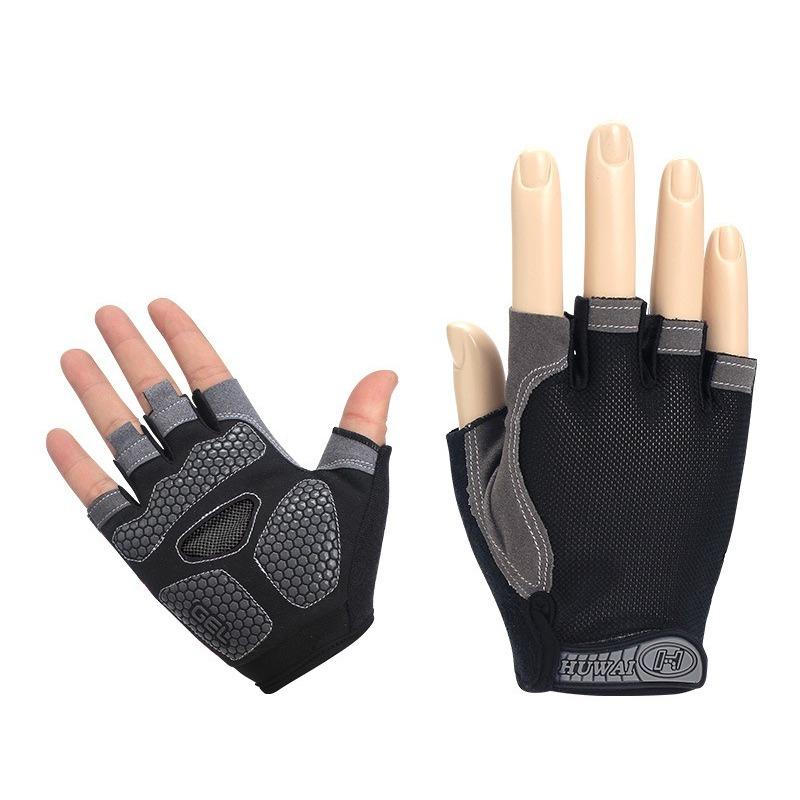 Half Finger Fitness Gloves for Training Iron Lifting Weightlifting Outdoor Hiking Cycling Anti Slip and Wear-resistant Sports Gloves