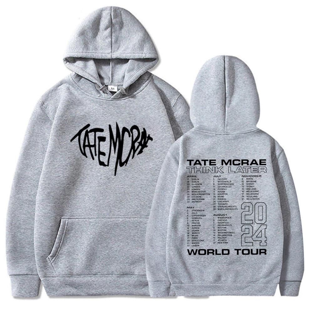 Tate McRae Think Later Tour 2024 Hoodie Tate McRae Merch Fan Gift Unisex Harajuku Sweatshirts