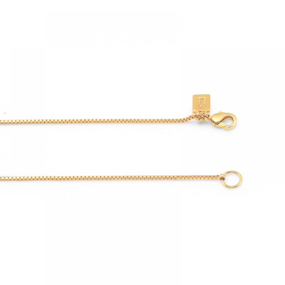 Crystal Haze Box Chain Box Chain Gold Necklace