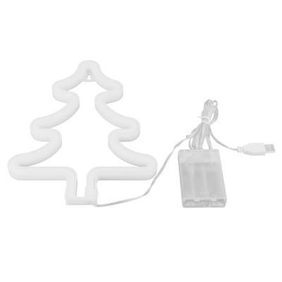 Modern Neon Light Christmas Tree LED Neon Sign Bedroom Bedroom Christmas Party DecorationWhite Light
