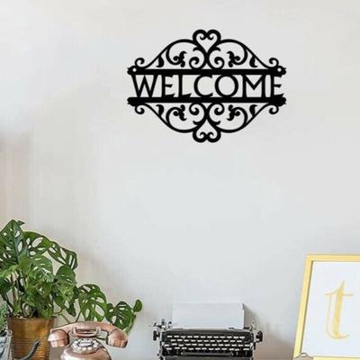 Curling Vine Metal Art Welcome Sign Ornaments Decorative Wall Stickers Decorative Wall Stickers Curling Vine Sign Ornaments