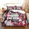 Attack On Titan Bedding Set Single Twin Full Queen King Size Attack On Titan Bed Set Children Kid Bedroom Duvetcover Sets 3D 003