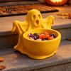 Creative Desk Storage Ornament 3D Printed Ghost Candy Bowl for Halloween Party Decorations, Multi-functional Desktop Cute Supplies Organizer Trinkets