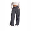 Women's Mid Rise Drawstring Wide Leg Pants Loose Fit Solid Color Casual Trousers