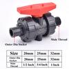 Grey 1/2 Inch~1 Inch Female Male Thread Union Ball Valve Garden Irrigation 20mm~32mm PVC Pipe Socket Water Control Valve