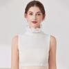 Detachable Half Top Neck Cover False Collar Solid Color Women Sweater Decoration Ruffled High Collar Clothes Accessories