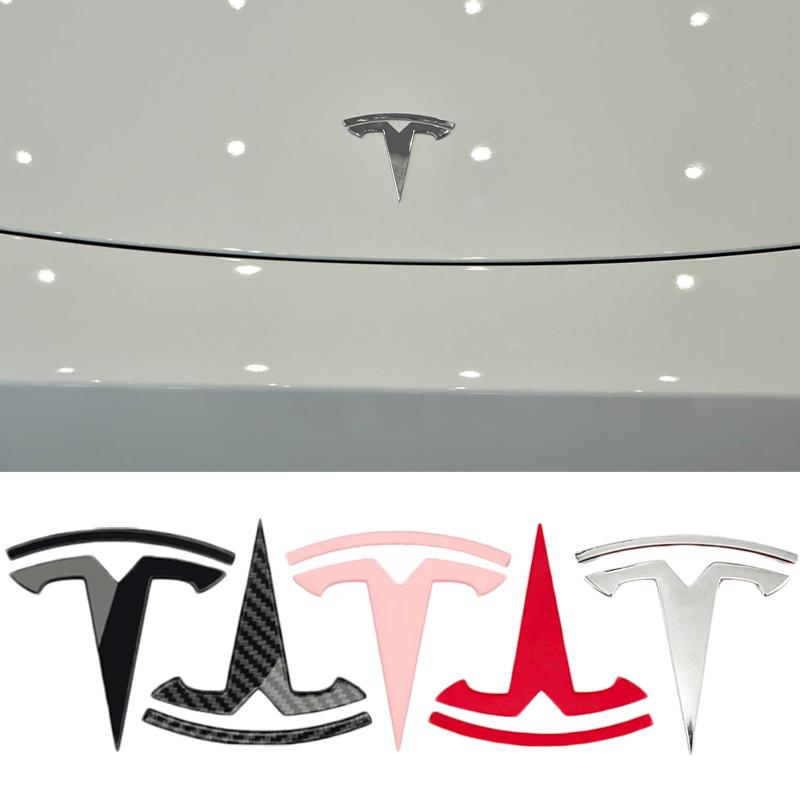 Lega Metallica Emblema Cofano Anteriore Auto Bagagliaio Posteriore Adesivo 3D per Tesla Model 3 ModelY Distintivo di Ricambio Auto Accessori di Modifica