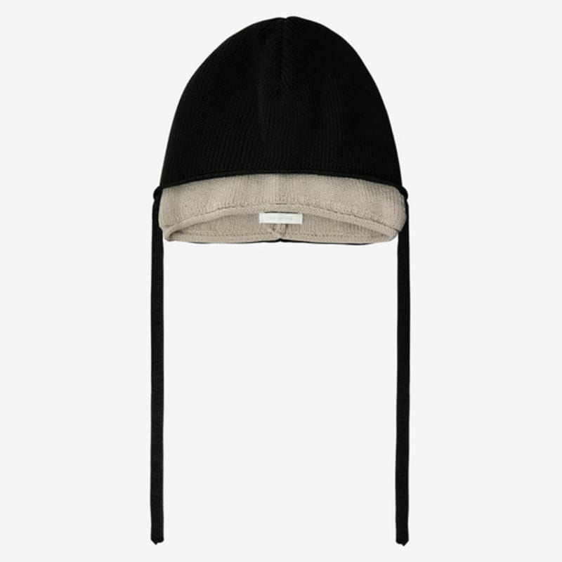 

INSILENCE WOMEN Layered Ear Cuff Beanie BLACK F