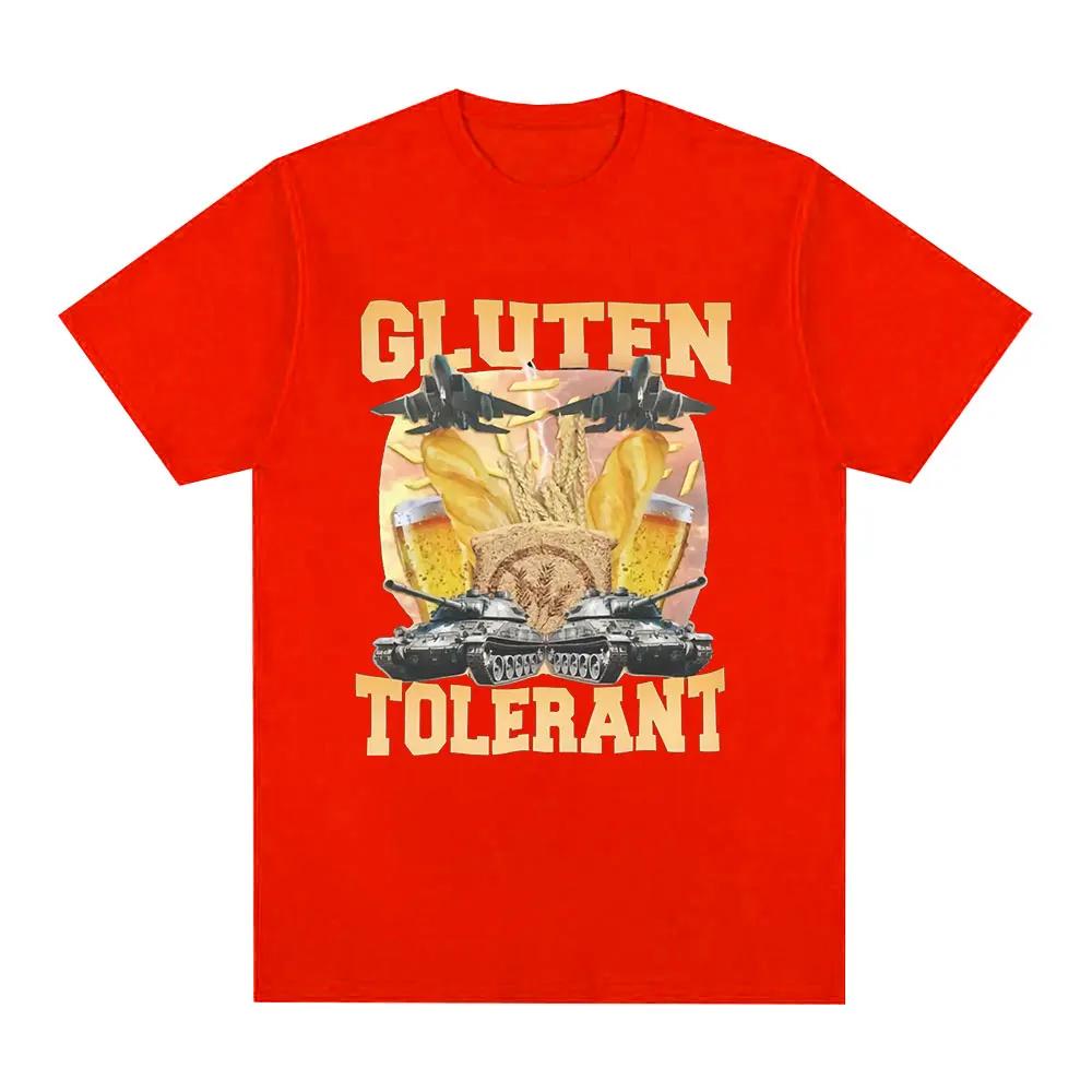 Creative Gluten Tolerant Funny Meme Graphic T Shirt Men Women Clothing Fashion Vintage T-shirt Casual Cotton Oversized Tee Shirt