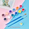 Cartoon DIY Doodle Fan for Children, Cute Hand-Painted Blank Small Fan, Kindergarten Coloring and Painting Plastic Round Fan
