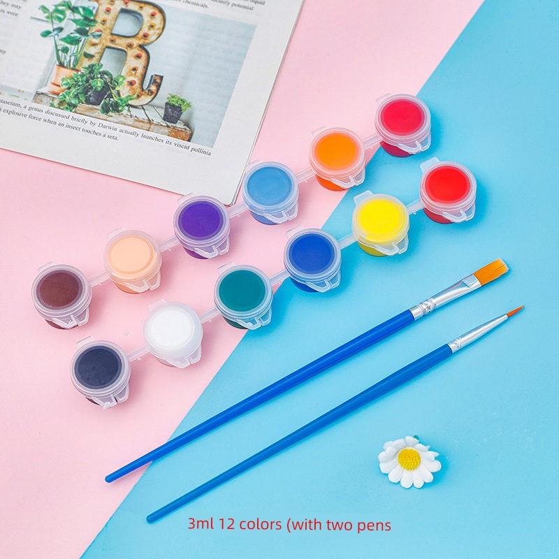 Cartoon DIY Doodle Fan for Children, Cute Hand-Painted Blank Small Fan, Kindergarten Coloring and Painting Plastic Round Fan