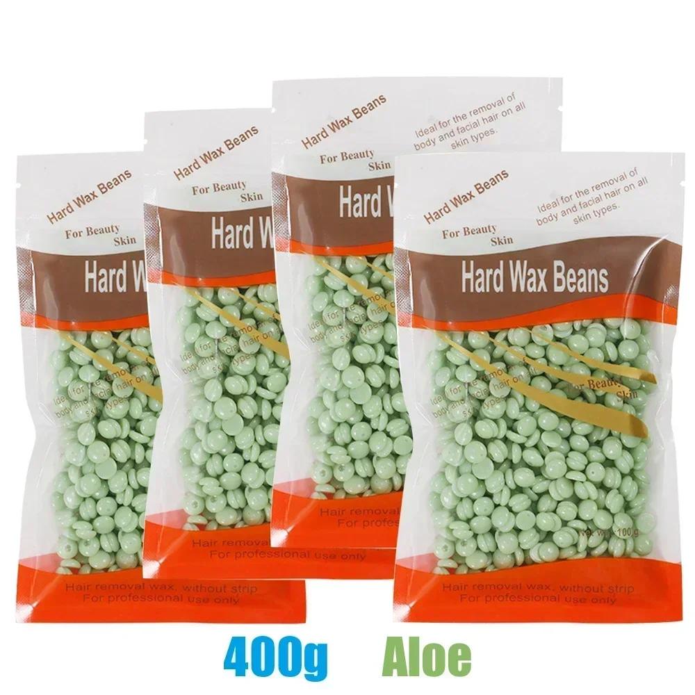 400/300/200g Waxing Wax Beans for Hair Removal Full Body Hot Film Hard Depilatory Wax Beads for Wax Heater Machine