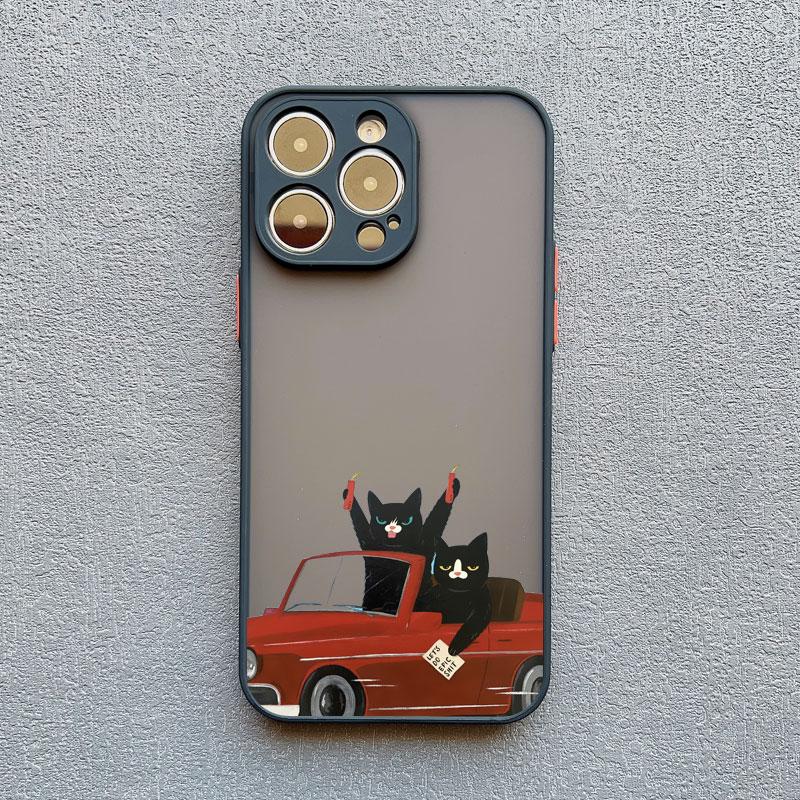 Funny Cat Daily Life Phone Case For iPhone 11 Case iPhone 12 14 Pro Max Mini 16 13 15 Pro Max 7 8 Plus XR XS X Shockproof Covers