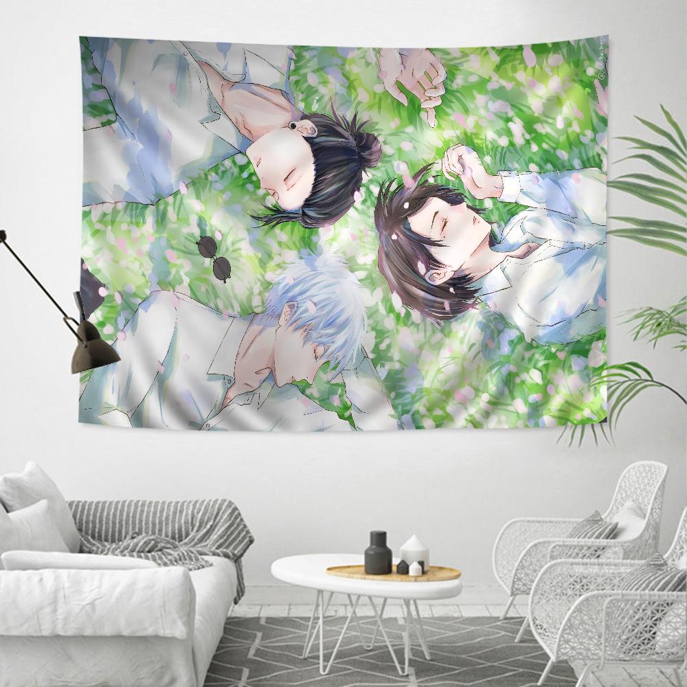 Jujutsu Kaisen Gojo  Geto Tapestry BL Anime Character Print Sky Background Wall Hanging for Otaku Bedroom  Anime Fans Decor