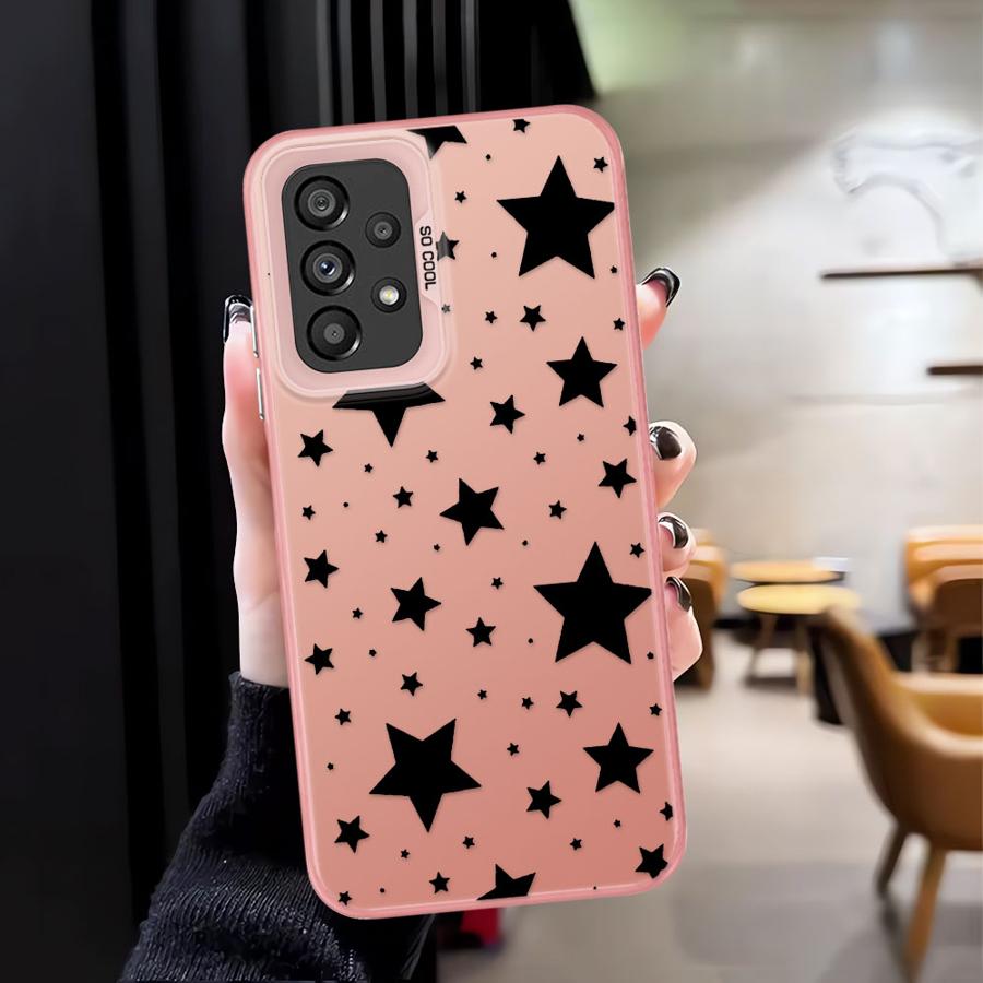 Soft Shell Case for Samsung Galaxy A26 A36 A55 A51 A56 A71 A35 A72 A73 A52 A53 A54 Five Pointed Star