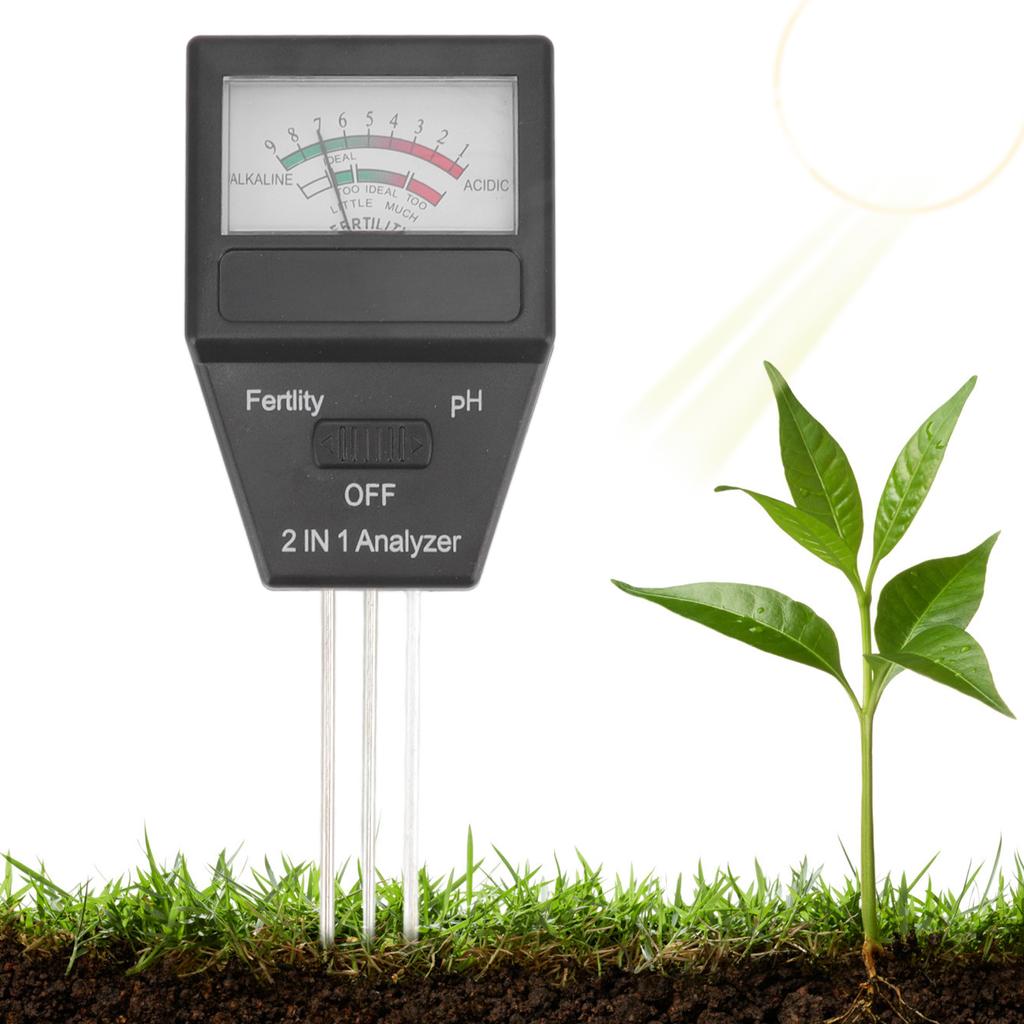 Soil Tester, 2 in 1 Soil pH and Fertility Analyzer with No Battery Needed, for Indoor Outdoor Garden Farm Lawn Potted Plant Care
