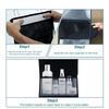 4 Lagen Graue PVC Hängende Aufbewahrungstasche Multifunktionale Stoff Aufbewahrungstasche Organizer Hinter der Tür 1 Stück