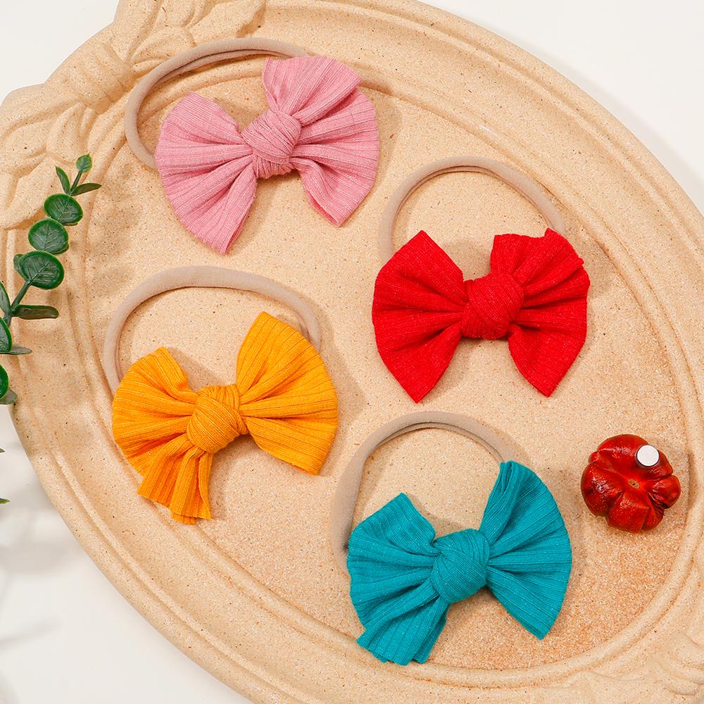 1/2Pcs/Lot Newborn Baby Headband Bows Nylon Baby Girl Headbands Elastic Soft Hair Bands For Children Baby Hair Accessories Kids