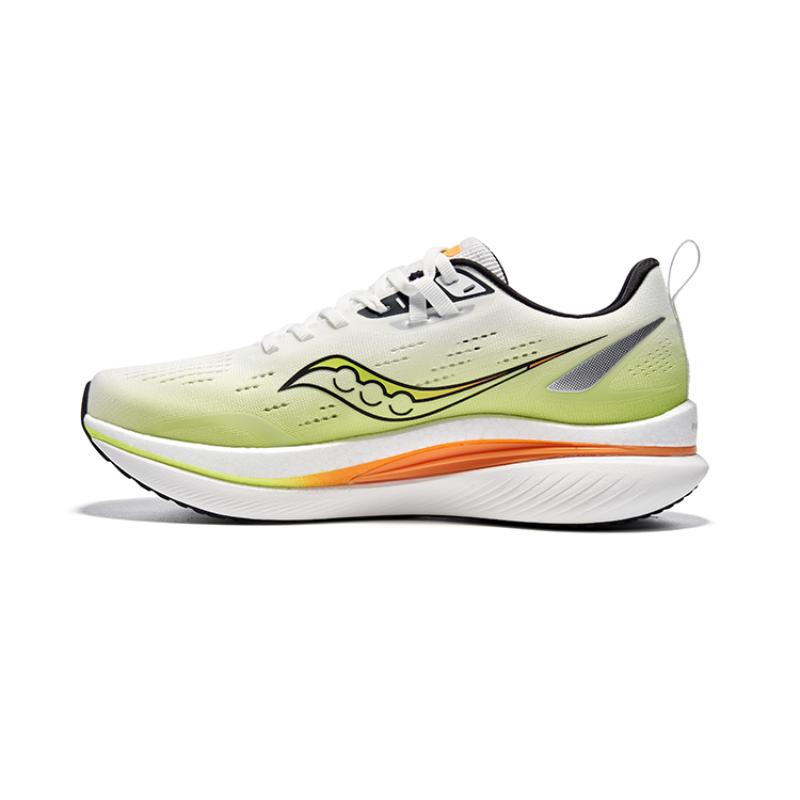 

Saucony Tide Slip Resistant Abrasion Resistant Low top Training Running Shoes Men s White Black Yellow Saucony S28195-11 44.5