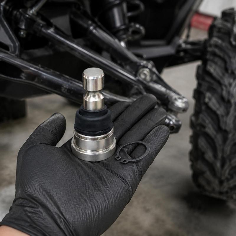 Steel Control Arm Ball Joints, Set of 4 Upper and Lower Replacement Parts for Suspension Joint and Steering System Maintenance Work