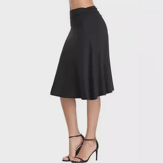 Women's Summer Yoga Skirt - Casual Milk Silk Mid-Length Skirt, High-End European & American Style