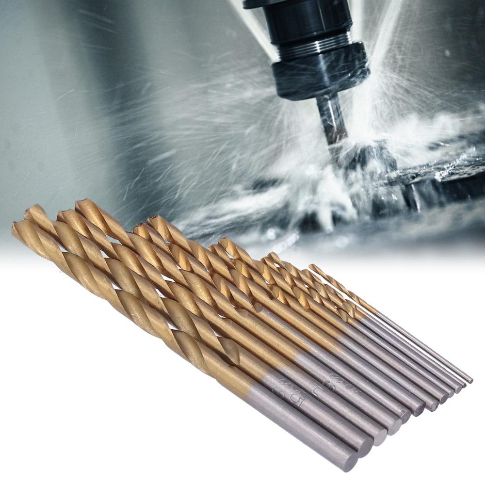 120 Stück 1/1,5/2/2,5/3/3,5 mm Spiralbohrer Sechs Größen Ti-beschichtete Bohrer Holzbohren