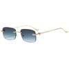 Fashion Unisex Square Metal Sunglasses With Uv400 Protection For Outdoor Activities