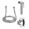 High Pressure Handheld Bidet Sprayer Set Adjustable Stainless Steel Toilet Sprayer Heads Non-leakage Flexible Hose Shower Head