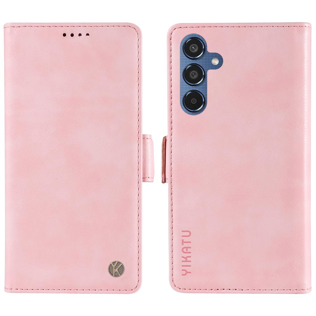 YIKATU YK-007 For Samsung Galaxy M35 5G Case Card Holder Litchi Texture Leather Phone Cover