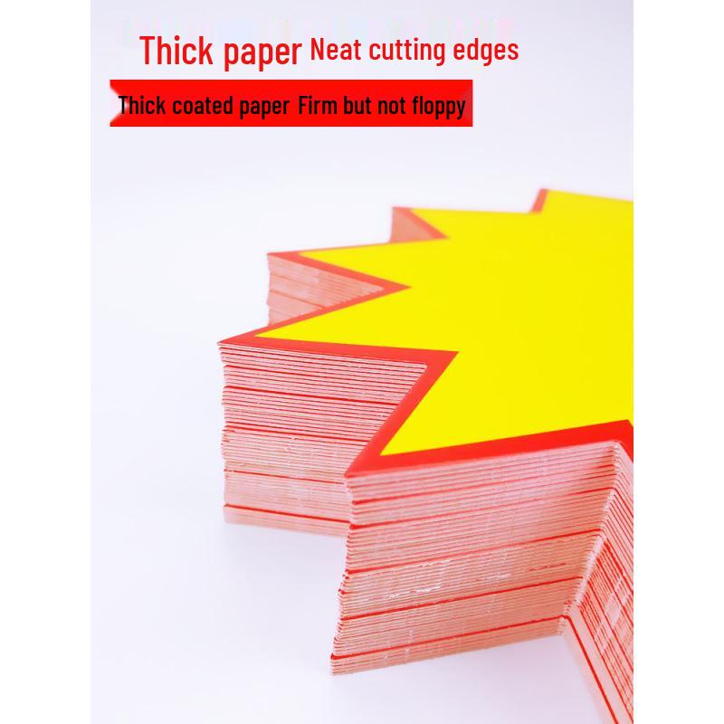 Creative Price Tag Sticker for Clothing Store - Large Size, New Style Display Card with Thumb Clip