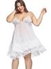 Camisón Transparente de Encaje Europeo y Americano para Mujer de Talla Grande