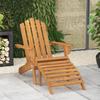 Day and Night - Day and Night Adirondack Garden Chair with Footrest Solid Acacia Wood