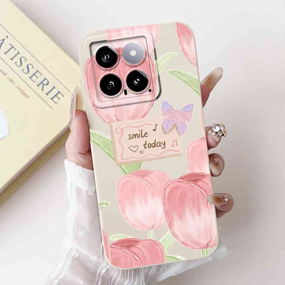 Cover For Xiaomi 14 Case Silicone Shockproof Soft Camera Protective Pattern Matte For Xiaomi 14 Mi14 Xiaomi14 5G 2023 Cases