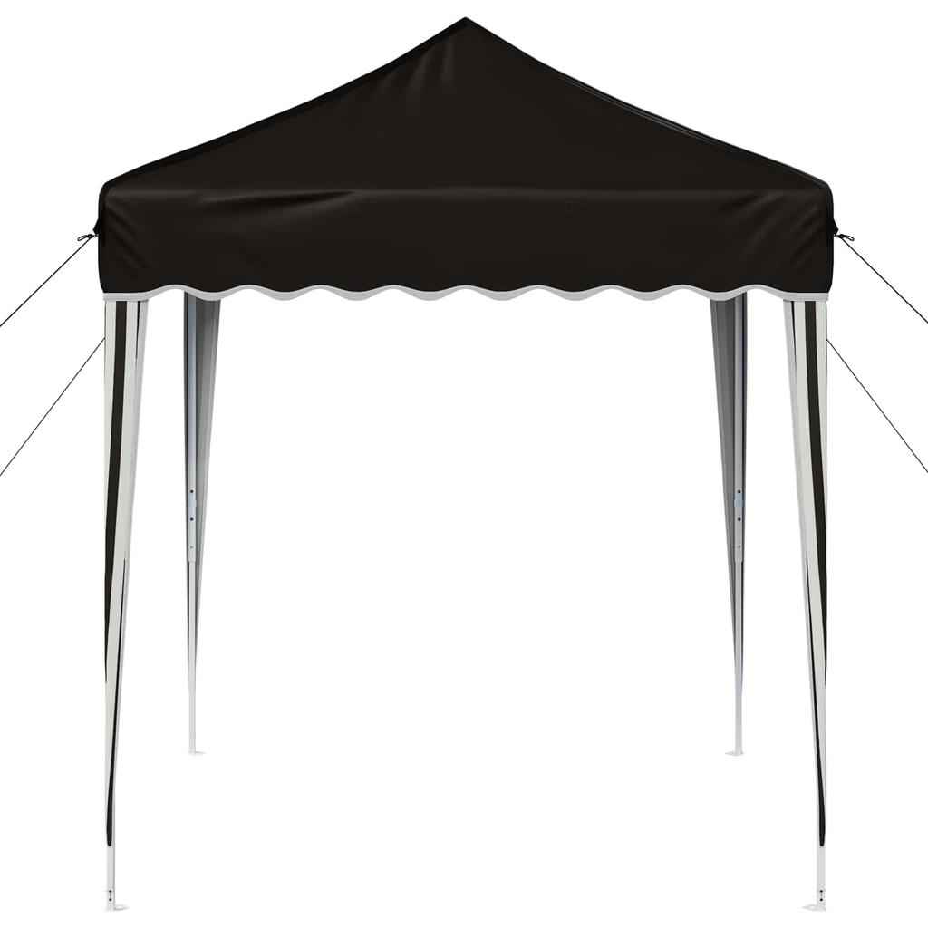Pop Up Party Tent 195 X 195 X 245 Cm Black Oxford Fabric